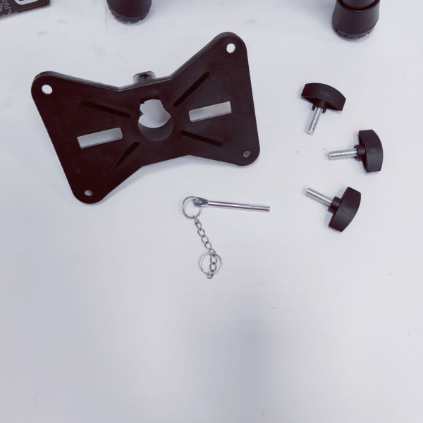 Профессиональная стойка (штатив) для акустических систем, колонок ELTRONIC  (600-1138мм) арт. 10-01 c монтажной площадкой